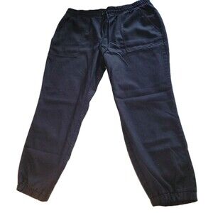 Nine West Jogger Women's Plus Size XL Drawstring Adjustable W Pockets Black Bin1